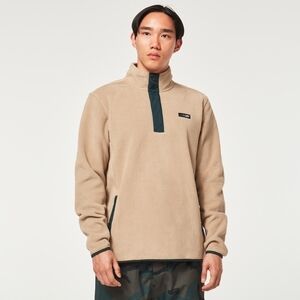 Oakley Men's Alta RC Fleece Pullover Logo Tan Performance Fit Sz LG Mens